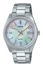 Casio Standard Analog Ion Plated Stainless Steel Mother Of Pearl Quartz MTP-1302DS-7AV Men's Watch