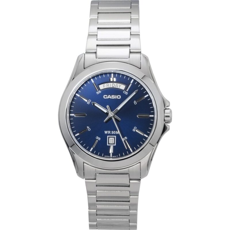 Casio Standard Analog Stainless Steel Blue Dial Quartz MTP-1370D-2A2V Men's Watch