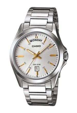 Casio Classic Analog Stainless Steel Silver Dial Quartz MTP-1370D-7A2 Men's Watch