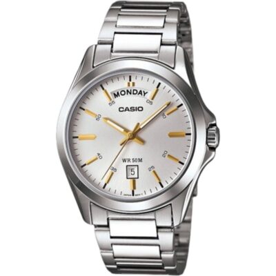 Casio Classic Analog Stainless Steel Silver Dial Quartz MTP-1370D-7A2 Men's Watch