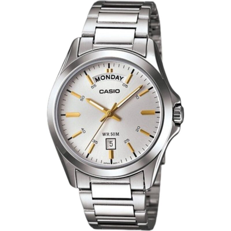 Casio Classic Analog Stainless Steel Silver Dial Quartz MTP-1370D-7A2 Men's Watch