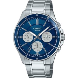 Casio Standard Analog Ion Plated Stainless Steel Blue Dial Quartz MTP-1374D-2A3V Men's Watch