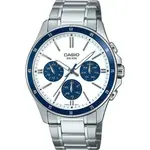Casio Standard Analog Ion Plated Stainless Steel White Dial Quartz MTP-1374D-7A2V Men's Watch