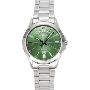 Casio Standard Analog Stainless Steel Green Dial Quartz MTP-1381D-3AV Men's Watch