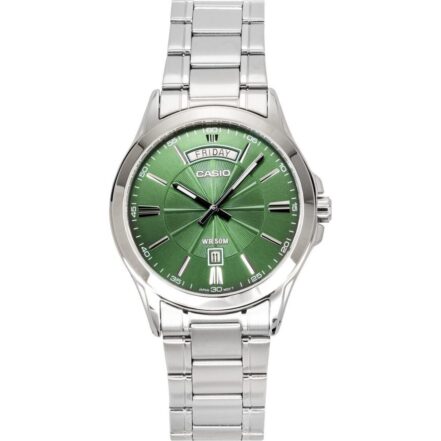 Casio Standard Analog Stainless Steel Green Dial Quartz MTP-1381D-3AV Men's Watch