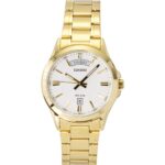 Casio Standard Analog Gold Tone Stainless Steel White Dial Quartz MTP-1381GD-7AV Men's Watch