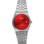 Casio Standard Analog Stainless Steel Red Dial Quartz MTP-B145D-4A2V Unisex Watch