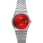 Casio Standard Analog Stainless Steel Red Dial Quartz MTP-B145D-4A2V Unisex Watch