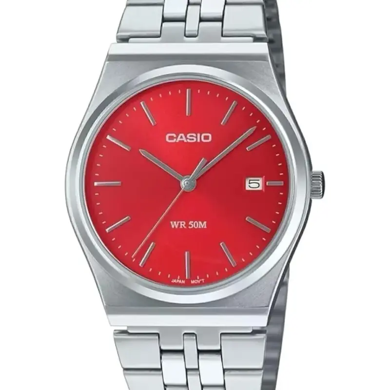 Casio Collection Date - Red ***special Price*** (MTP-B145D-4A2VEF) Unisex WATCHES