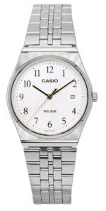 Casio Standard Analog Stainless Steel White Dial Quartz MTP-B145D-7B Men's Watch