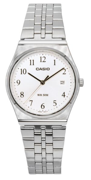 Casio Standard Analog Stainless Steel White Dial Quartz MTP-B145D-7B Men's Watch