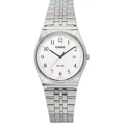 Casio Standard Analog Stainless Steel White Dial Quartz MTP-B145D-7B Men's Watch