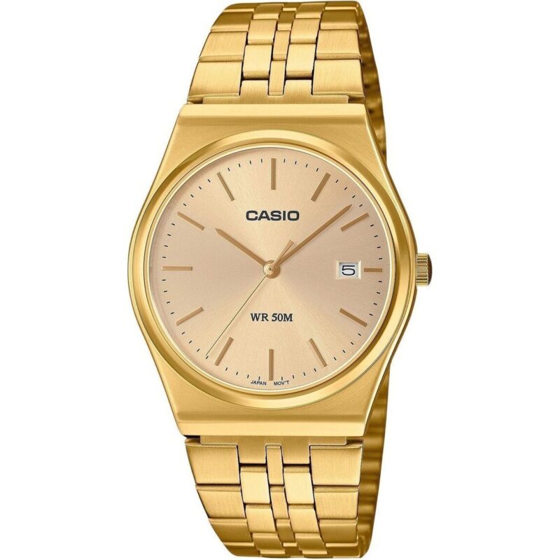 Casio Standard Analog Gold Tone Stainless Steel Gold Dial Quartz MTP-B145G-9AV Unisex Watch