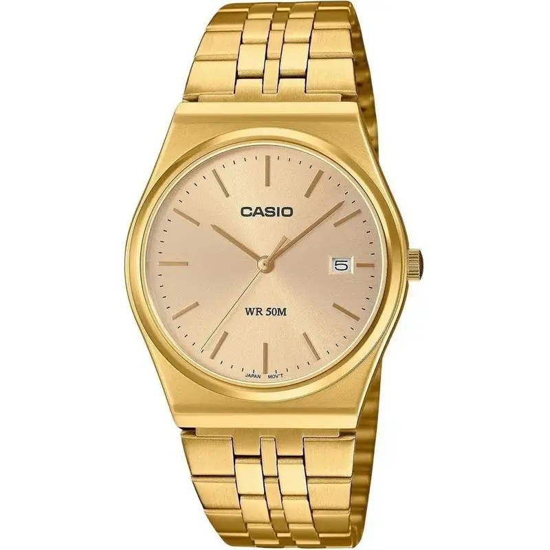 Casio Standard Analog Gold Tone Stainless Steel Gold Dial Quartz MTP-B145G-9AV Unisex Watch