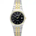 Casio Analog Two Tone Stainless Steel Black Dial Quartz MTP-B145SG-1AV Men's Watch