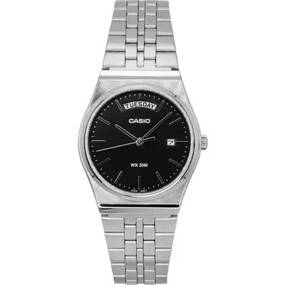 Casio Standard Analog Stainless Steel Black Dial Quartz MTP-B146D-1AV Men's Watch