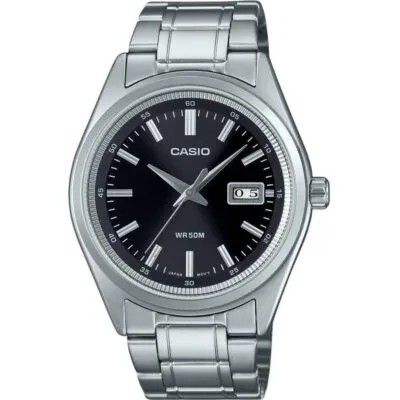 Casio Standard Analog Stainless Steel Black Dial Quartz MTP-B180D-1A1V Men's Watch