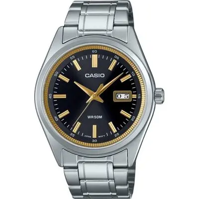 Casio Standard Analog Stainless Steel Black Dial Quartz MTP-B180D-1A2V Men's Watch