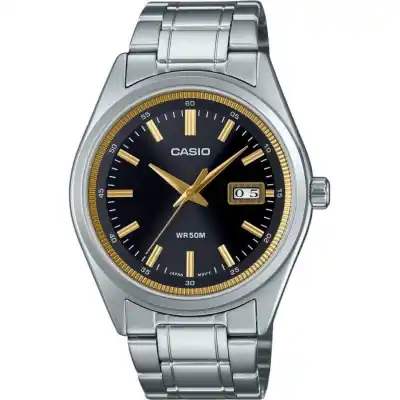Casio Standard Analog Stainless Steel Black Dial Quartz MTP-B180D-1A2V Men's Watch