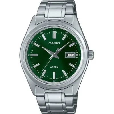 Casio Standard Analog Stainless Steel Green Dial Quartz MTP-B180D-3AV Men's Watch