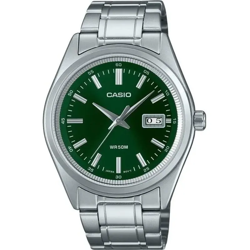 Casio Standard Analog Stainless Steel Green Dial Quartz MTP-B180D-3AV Men's Watch