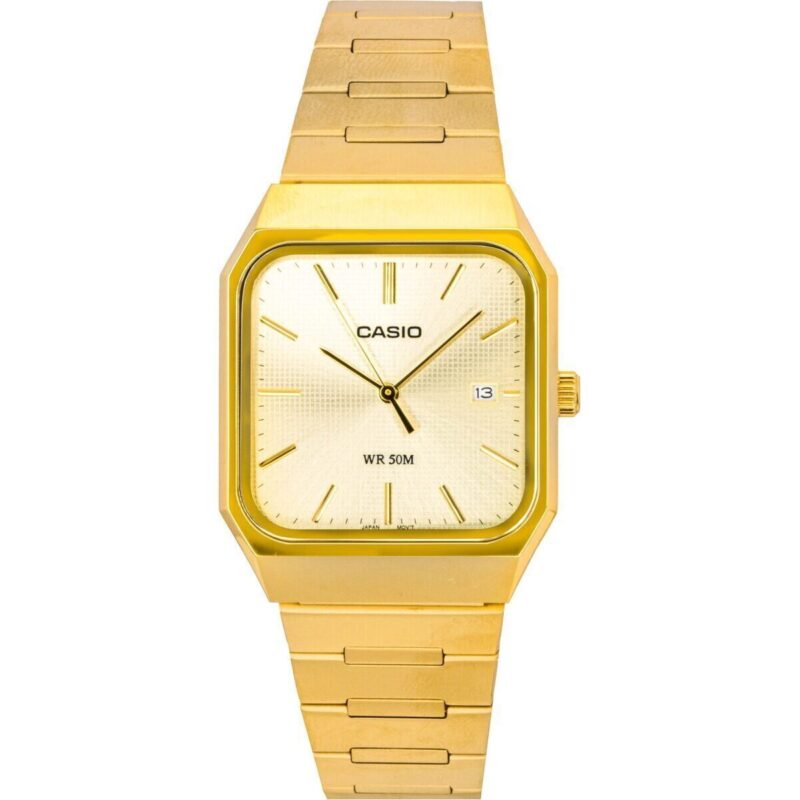 Casio Standard Analog Stainless Steel Gold Dial Quartz MTP-B185G-9AV Men's Watch Casio Standard Analog Stainless Steel Gold Dial Quartz MTP-B185G-9AV Men's Watch