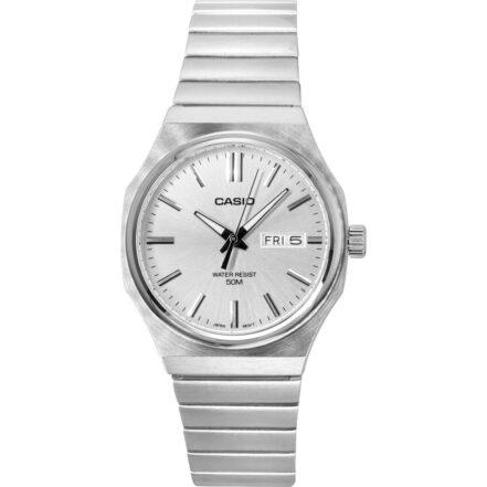 Casio Standard Analog Stainless Steel Silver Dial Quartz MTP-E735D-7AV Men's Watch