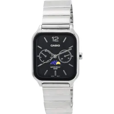 Casio Standard Analog Moon Phase Black Dial Quartz MTP-M305D-1A Men's Watch