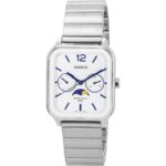 Casio Standard Analog Moon Phase Silver Dial Quartz MTP-M305D-7A Men's Watch