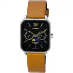 Casio Standard Analog Moon Phase Leather Strap Black Dial Quartz MTP-M305L-1A Men's Watch