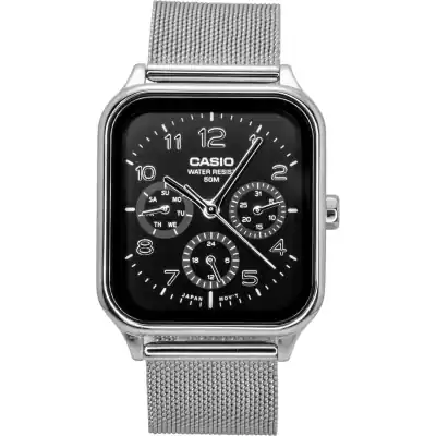 Casio Standard Analog Stainless Steel Black Dial Quartz MTP-M306M-1AV Men's Watch