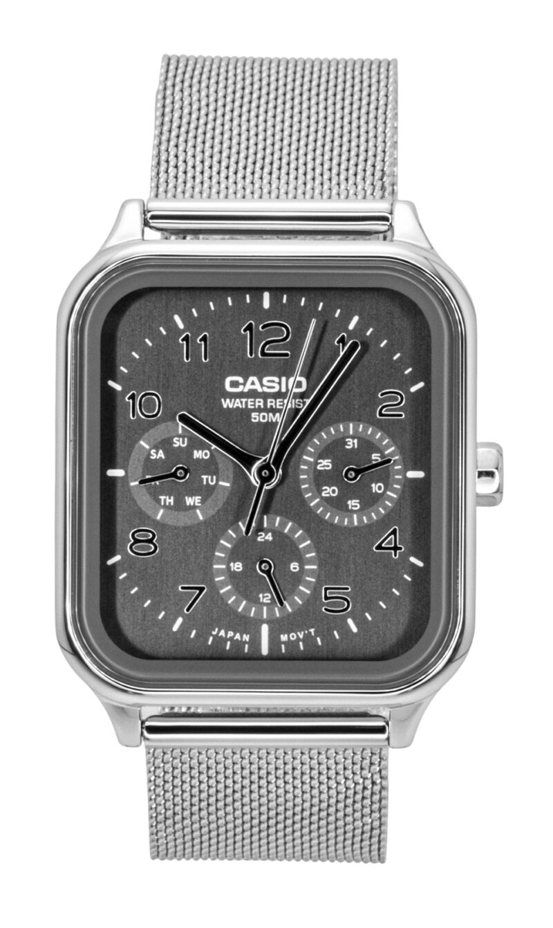 Casio Standard Analog Stainless Steel Grey Dial Quartz MTP-M306M-8AV Men's Watch Casio Standard Analog Stainless Steel Grey Dial Quartz MTP-M306M-8AV Men's Watch