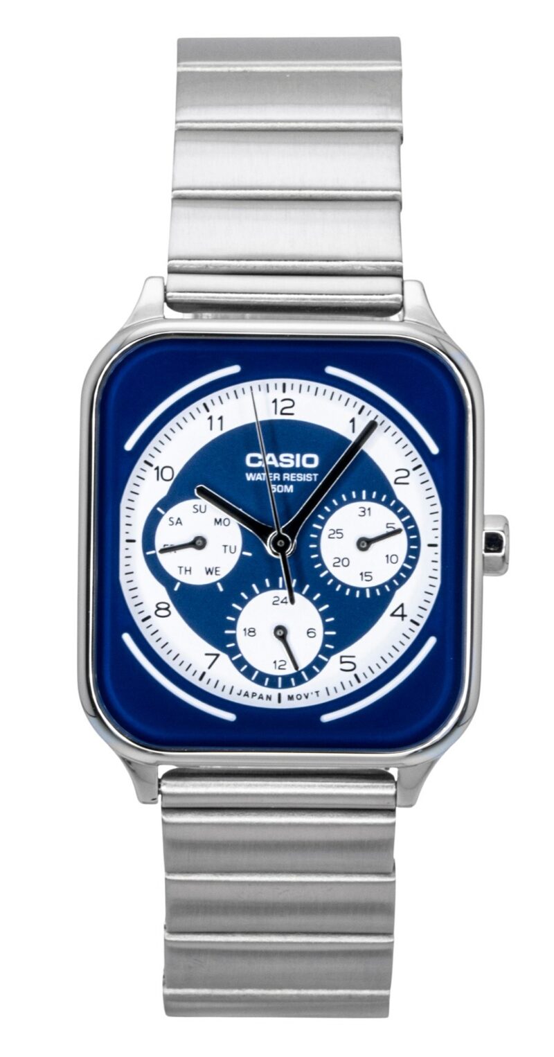 Casio Standard Analog Stainless Steel Blue And White Dial Quartz MTP-M307D-2BV Men's Watch