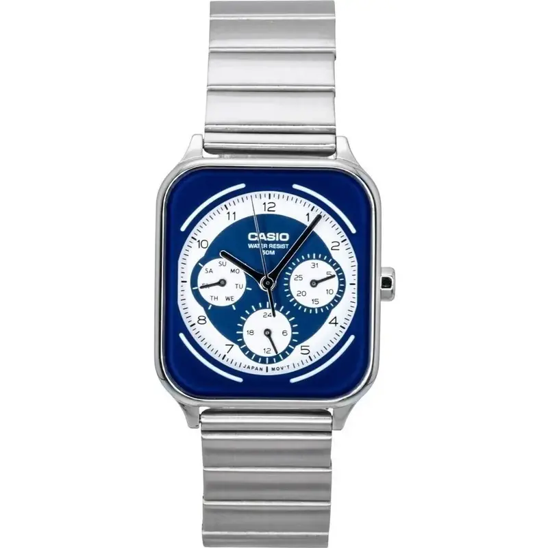 Casio Standard Analog Stainless Steel Blue And White Dial Quartz MTP-M307D-2BV Men's Watch
