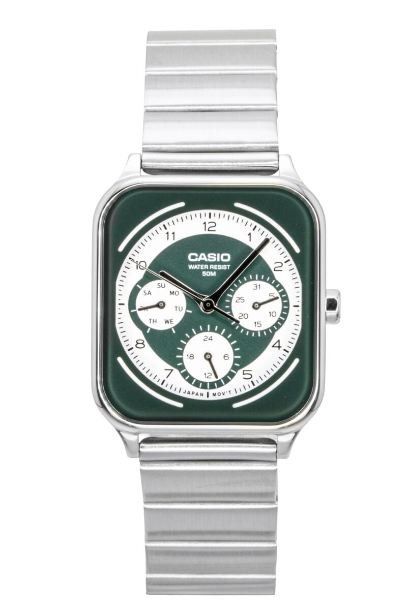 Casio Standard Analog Stainless Steel Green And White Dial Quartz MTP-M307D-3BV Men's Watch