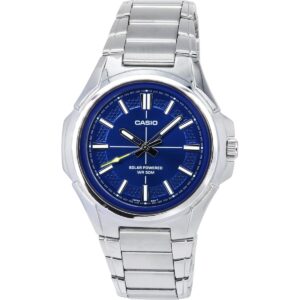Casio Standard Analog Stainless Steel Blue Dial Solar MTP-RS100D-2A Men's Watch