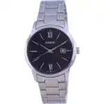 Casio Black Dial Stainless Steel Analog Quartz MTP-V002D-1B3 MTPV002D-1 Men's Watch