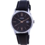 Casio Black Dial Stainless Steel Analog Quartz MTP-V002L-1B3 MTPV002L-1 Men's Watch