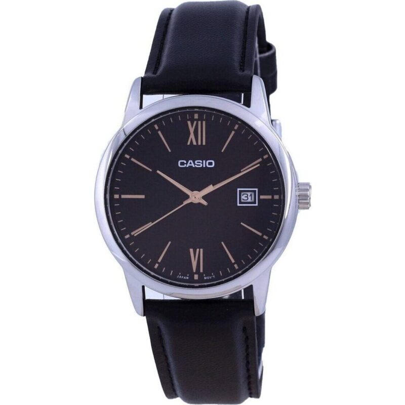 Casio Black Dial Stainless Steel Analog Quartz MTP-V002L-1B3 MTPV002L-1 Men's Watch