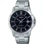 Casio Standard Analog Stainless Steel Black Dial Quartz MTP-V004D-1C Men's Watch