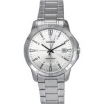 Casio Standard Analog Stainless Steel Silver Dial Quartz MTP-V004D-7C Men's Watch