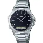 Casio Analog Digital Black Dial Stainless Steel MTP-VC01D-1E MTPVC01D-1 Men's Watch