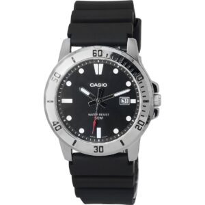 Casio Standard Analog Resin Strap Black Dial Quartz MTP-VD01-1E MTPVD01-1E Men's Watch