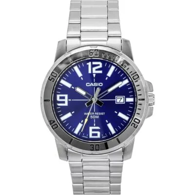 Casio Enticer Analog Stainless Steel Blue Dial Quartz MTP-VD01D-2BV Men's Watch