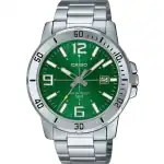 Casio Standard Analog Stainless Steel Green Dial Quartz MTP-VD01D-3BV Men's Watch
