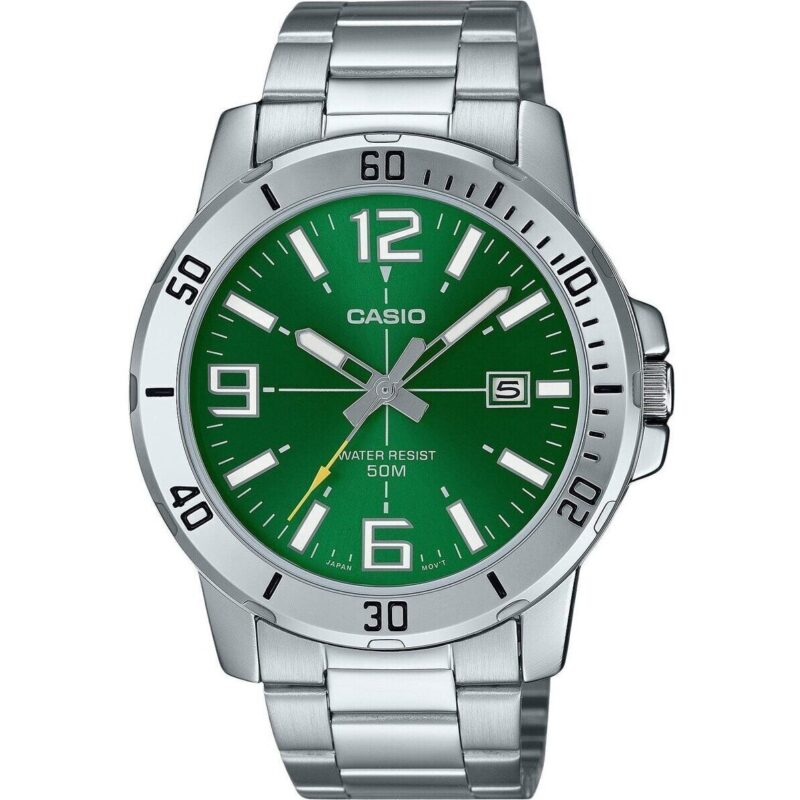Casio Standard Analog Stainless Steel Green Dial Quartz MTP-VD01D-3BV Men's Watch Casio Standard Analog Stainless Steel Green Dial Quartz MTP-VD01D-3BV Men's Watch