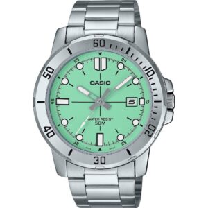 Casio Standard Analog Stainless Steel Mint Green Dial Quartz MTP-VD01D-3E1V Men's Watch