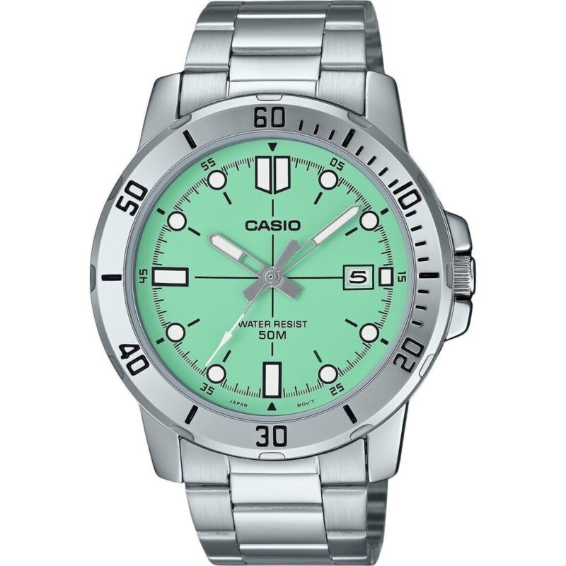 Casio Standard Analog Stainless Steel Mint Green Dial Quartz MTP-VD01D-3E1V Men's Watch Casio Standard Analog Stainless Steel Mint Green Dial Quartz MTP-VD01D-3E1V Men's Watch