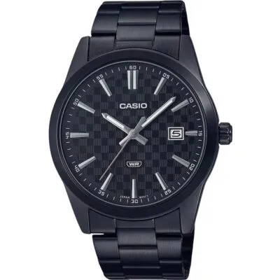 Casio Standard Analog Black Ion Plated Stainless Steel Black Dial Quartz MTP-VD03B-1A Men's Watch