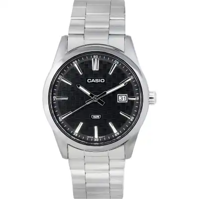 Casio Analog Stainless Steel Black Dial Quartz MTP-VD03D-1A MTPVD03D-1 Men's Watch